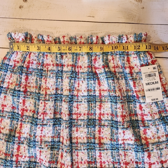 NWT Multicolor Tweed Mini Skirt with Metallic Threads ON 34th Size Medium - Picture 9 of 10